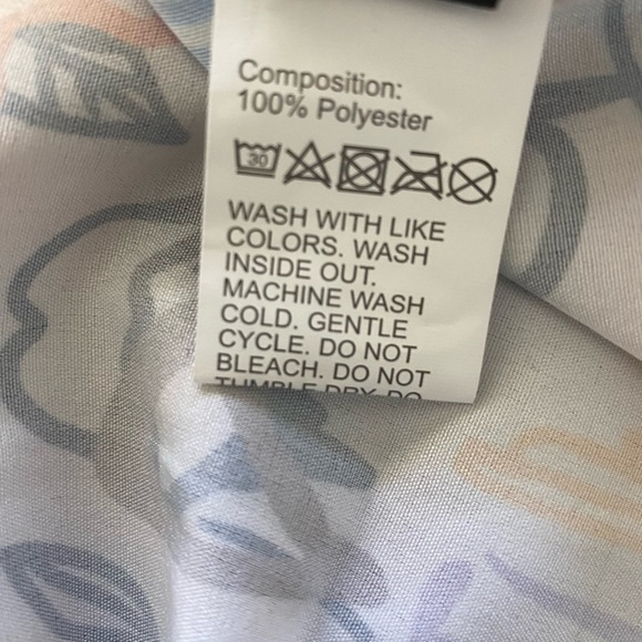 Shein Button Down Shirt Women’s Large(US 8/10) Multicolor Collared Abstract NWOT - Picture 3 of 6